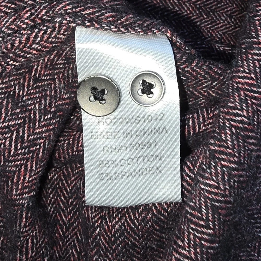 Flag & Anthem | 98% Cotton Micro Herringbone Button Down Casual Mens Shirt - Picture 2 of 15